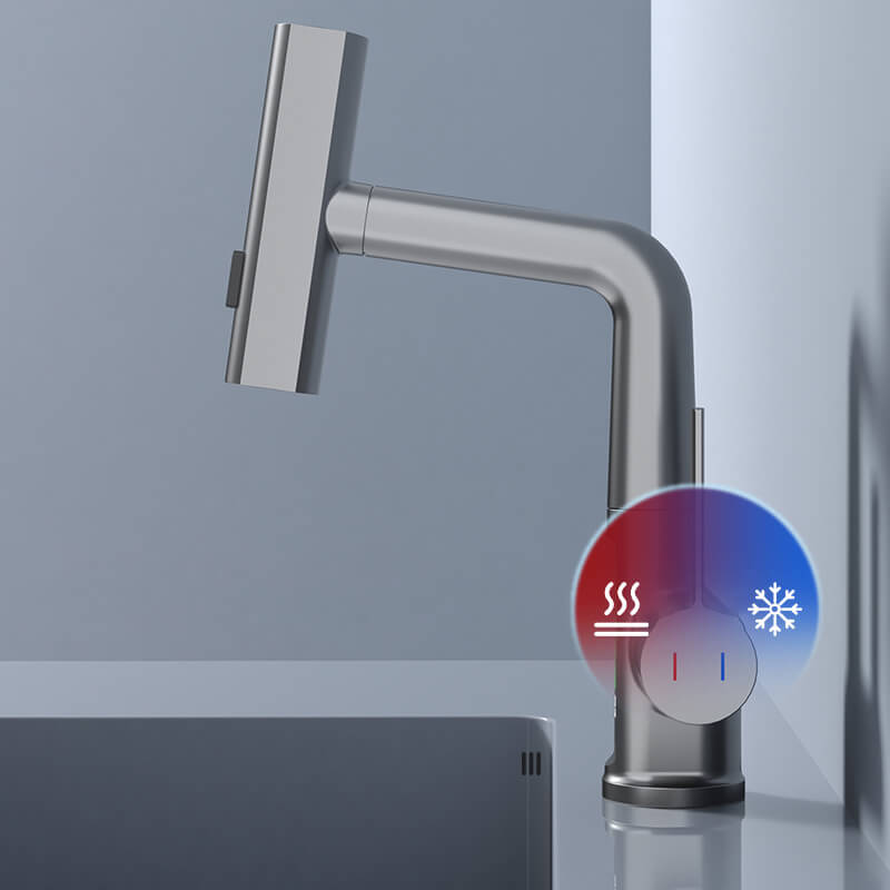 AquaPrestige Robinet Mélangeur - Robinet de Cuisine Flexible et Téléscopique avec Affichage
