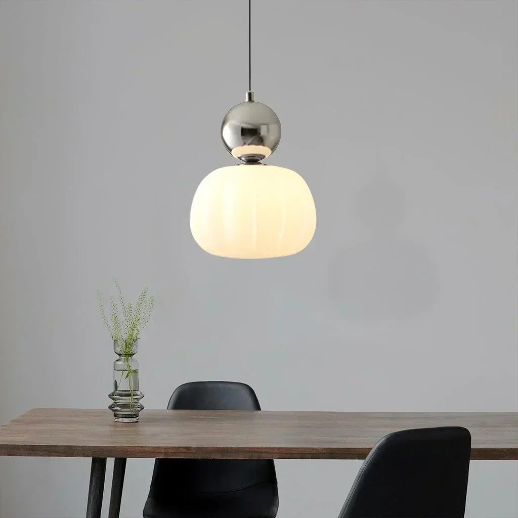 Lustre Crème Art Déco - Style Bauhaus