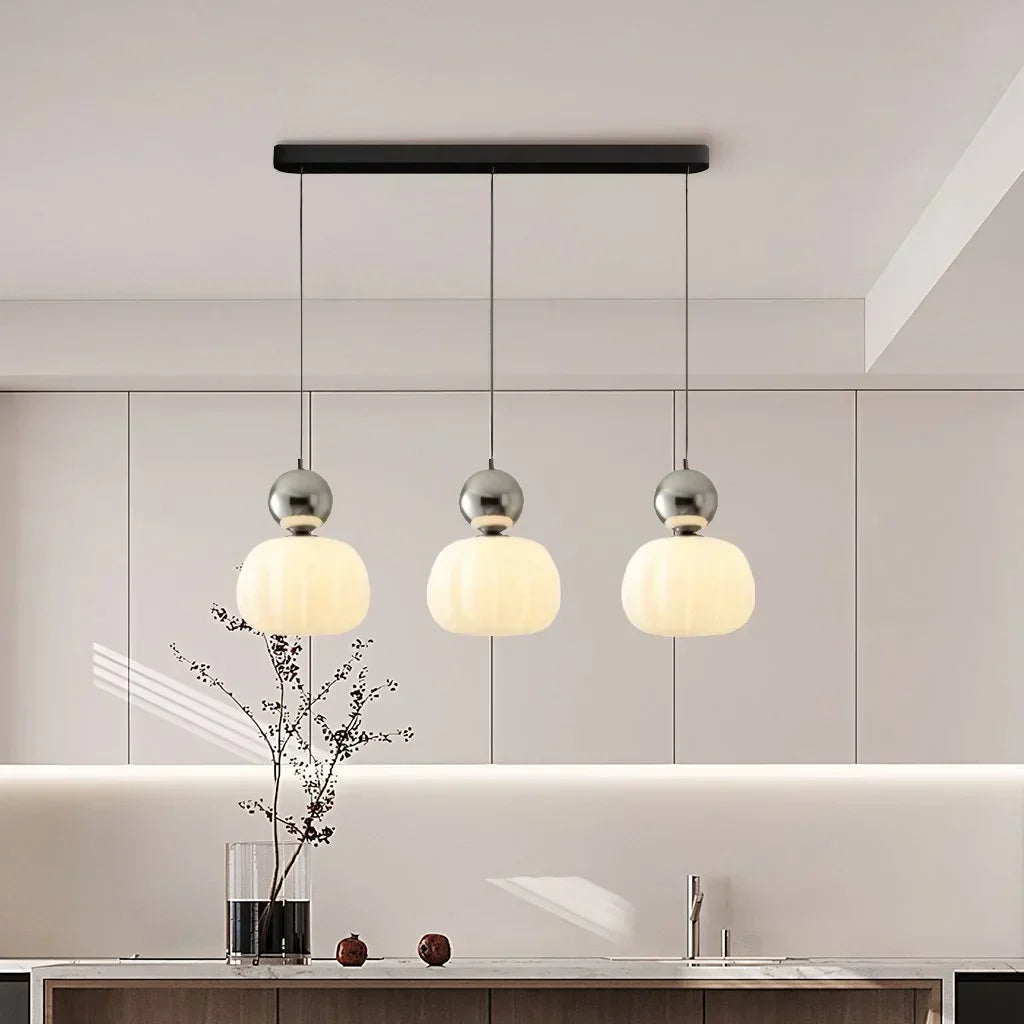 Lustre Crème Art Déco - Style Bauhaus
