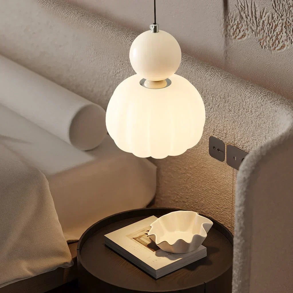 Lustre Crème Art Déco - Style Bauhaus