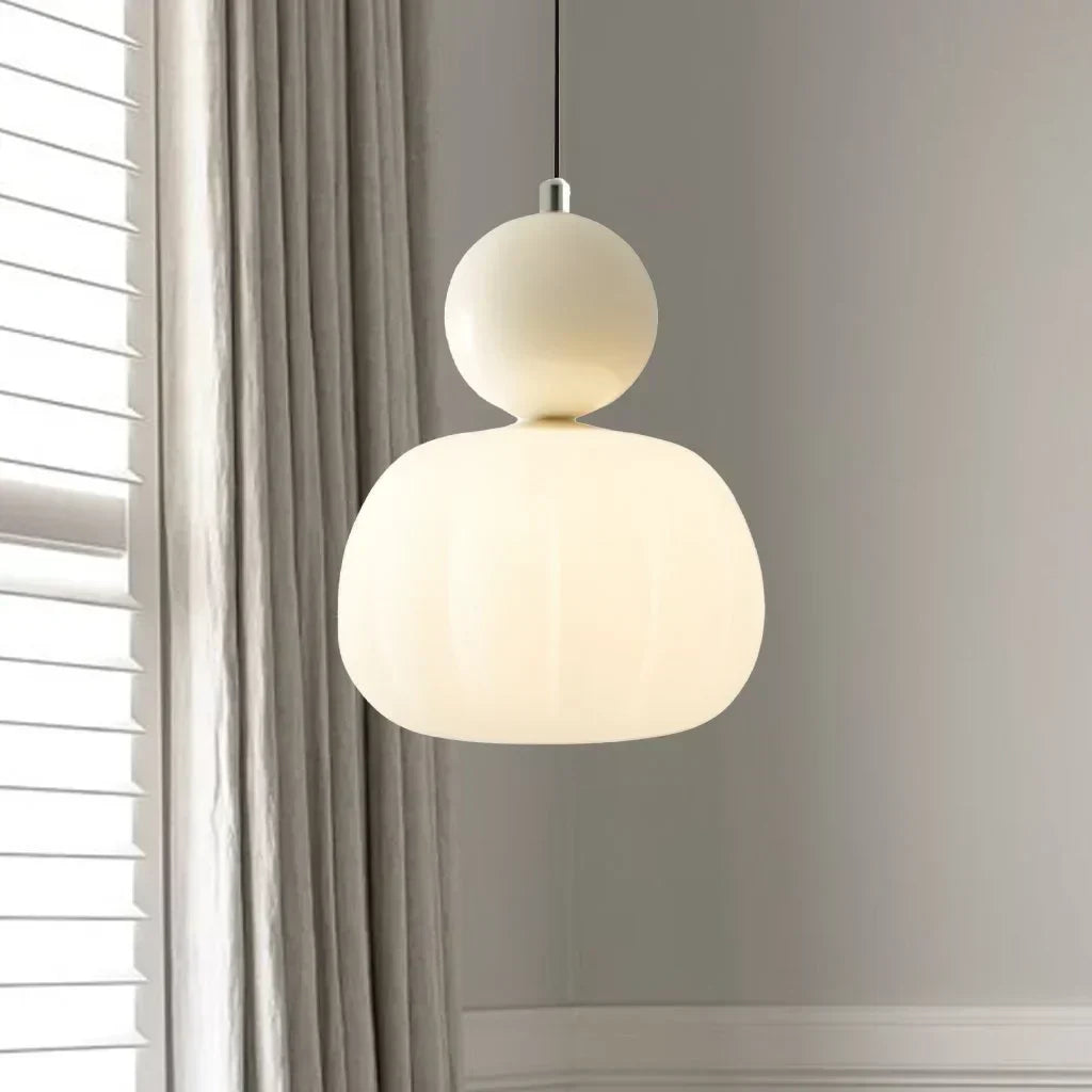 Lustre Crème Art Déco - Style Bauhaus