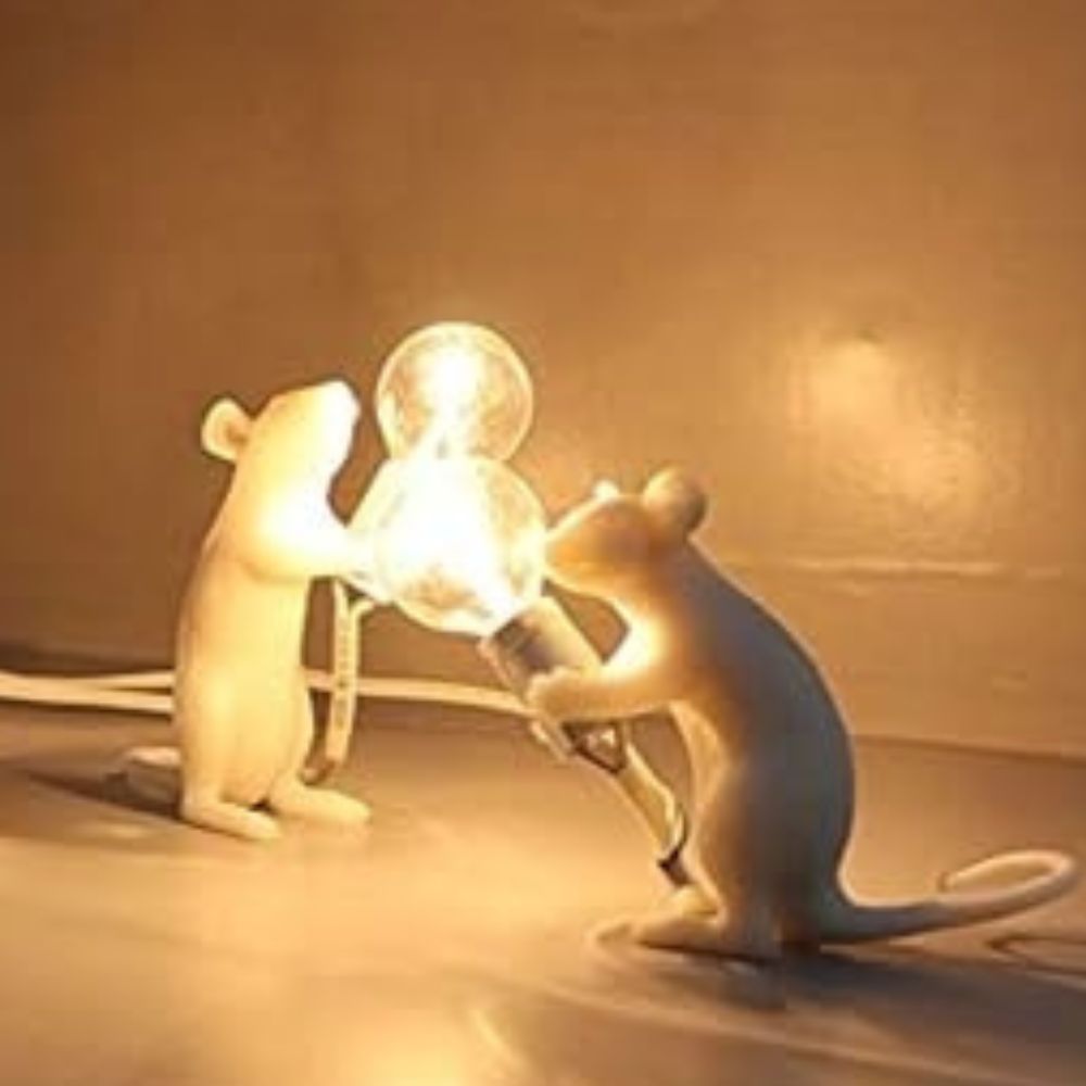 Lampe Souris en Résine Artistique