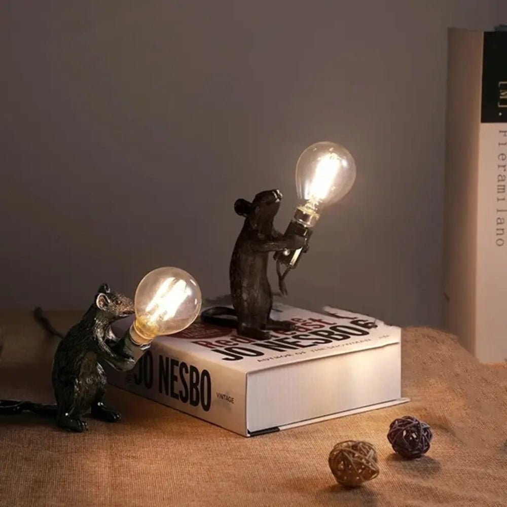 Lampe Souris en Résine Artistique