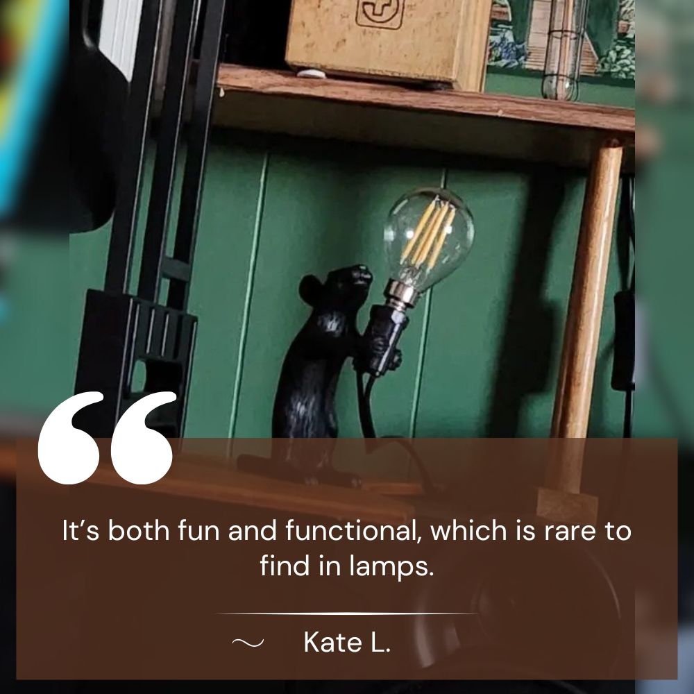 Lampe Souris en Résine Artistique