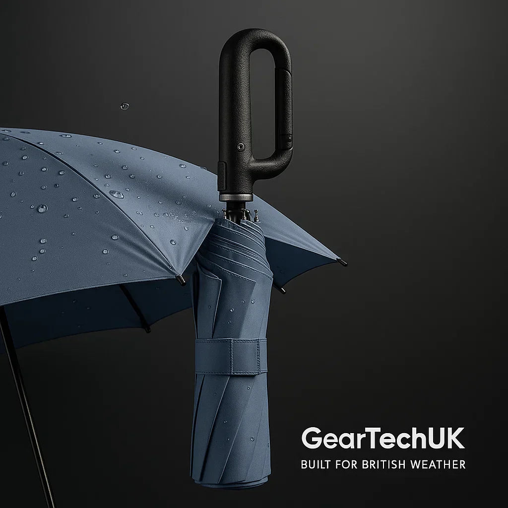Skanto | Parapluie automatique pliable résistant au vent avec grande poignée à boucle – Compact et durable