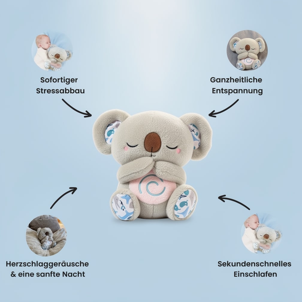 Kuscheltier respirant | Peluche Koala pour détente et aide au sommeil | SchlafKoala