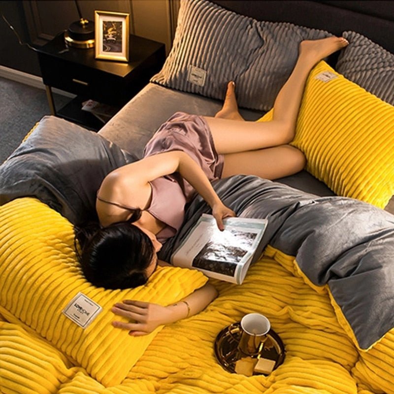 Housse de Couette en Fleece de Luxe - Chaleur et Confort pour l'Hiver