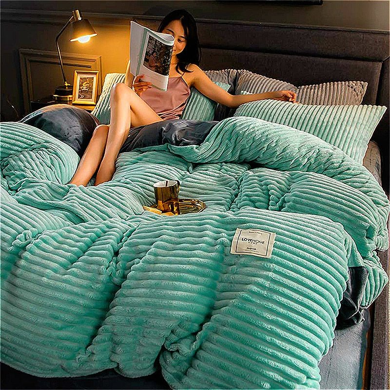 Housse de Couette en Fleece de Luxe - Chaleur et Confort pour l'Hiver