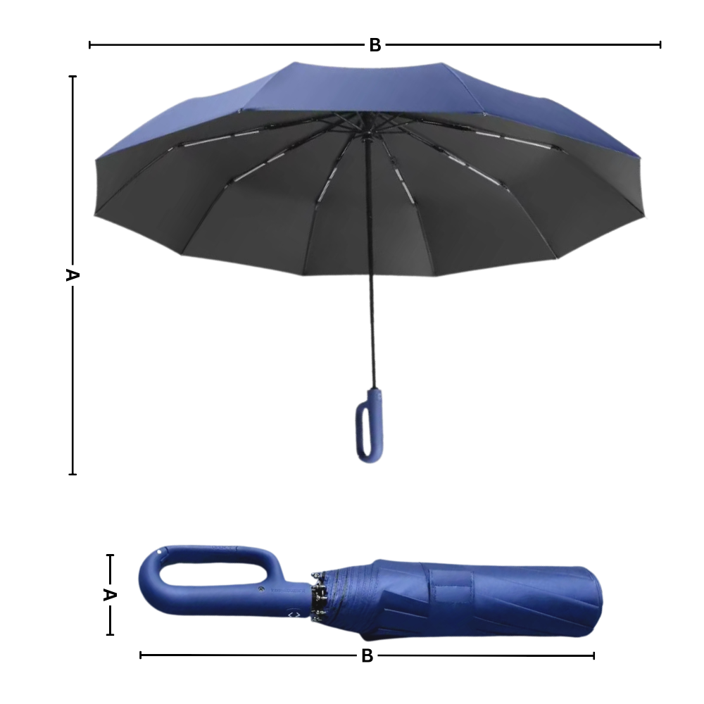 Parapluie Résistant au Vent avec Verrouillage Automatique