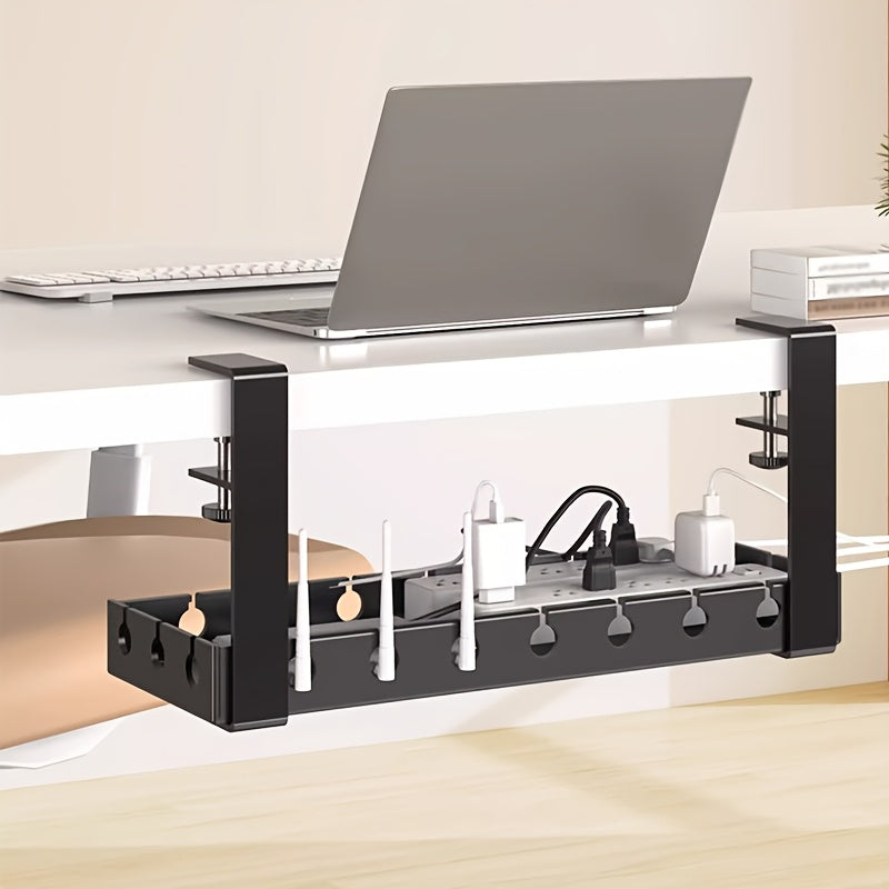 TANGLEFREE - Organisateur de câbles ajustable sous le bureau conçu pour des espaces de travail plus propres et plus ordonnés.