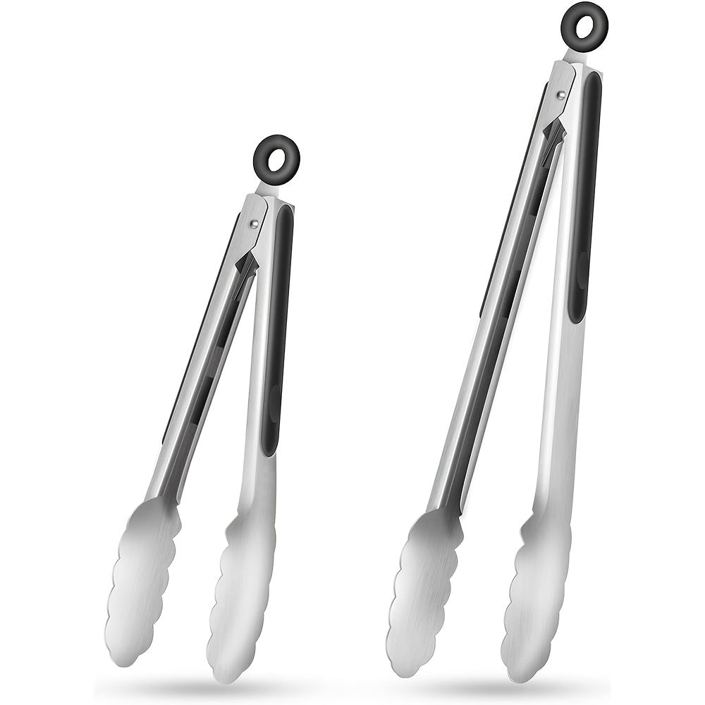 LOCKTONG – Pinces de Cuisine en Acier Inoxydable avec Poignée en Silicone et Fonction de Verrouillage