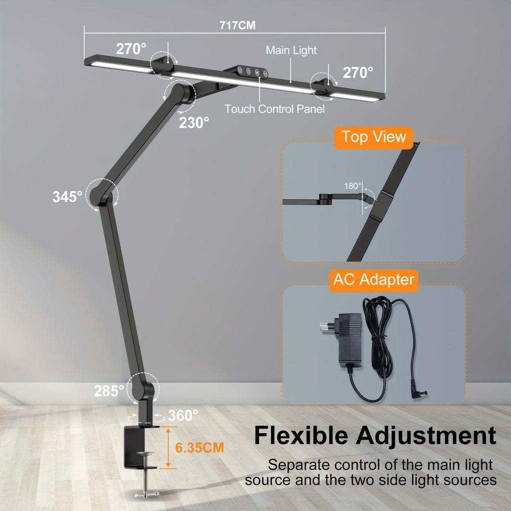 LUMICLAMP – Lampe de Bureau LED Ajustable de 24W avec Pince