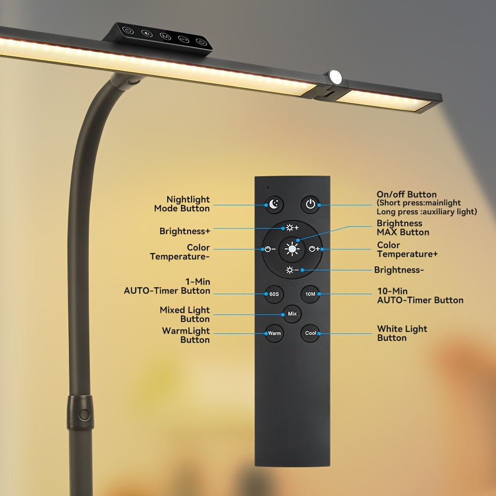 VIVILITE - Lampe de travail ultra lumineuse de 18W avec col de cygne et éclairage à large portée