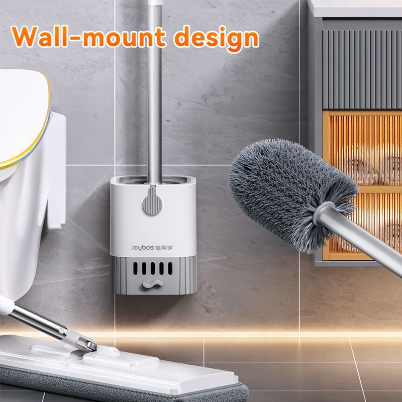 BRISTLEPRO - Brosse de Toilette à Long Manche & Support, Outil de Nettoyage Essentiel