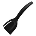 Spatule en silicone | Ustensile 2-en-1 pour retourner et saisir les poêles antiadhésives | Résistant à la chaleur, compatible lave-vaisselle | Noir/Rouge/Gris