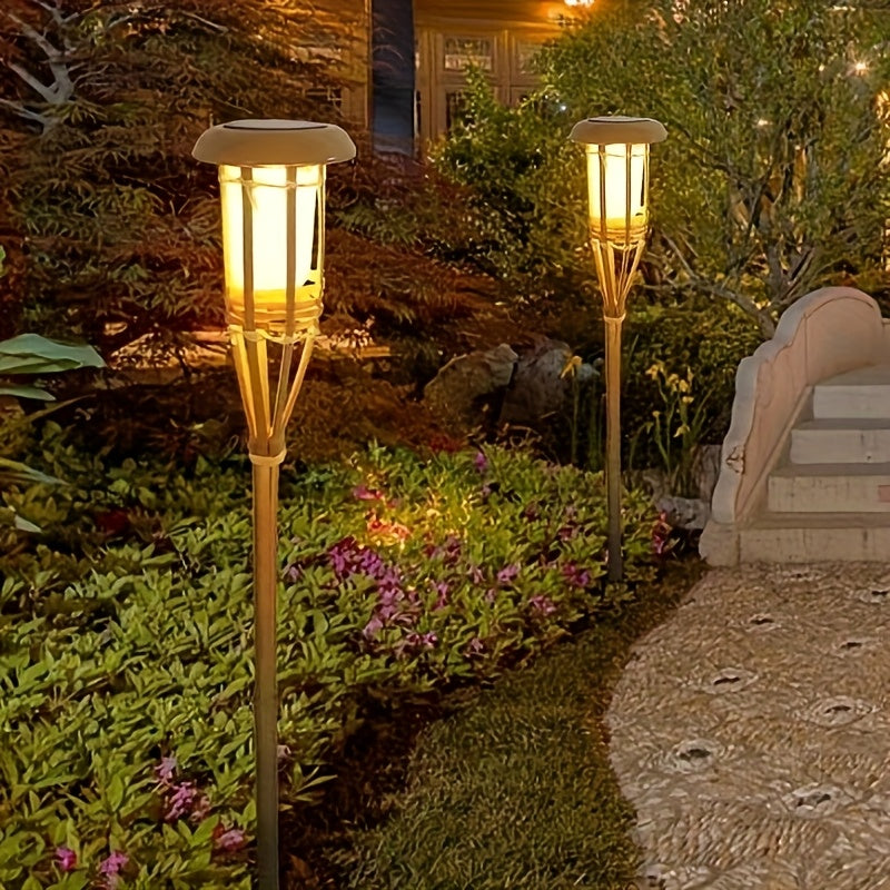 FLAMEGLOW – Lampes LED en Bambou Solaire pour une Ambiance Extérieure