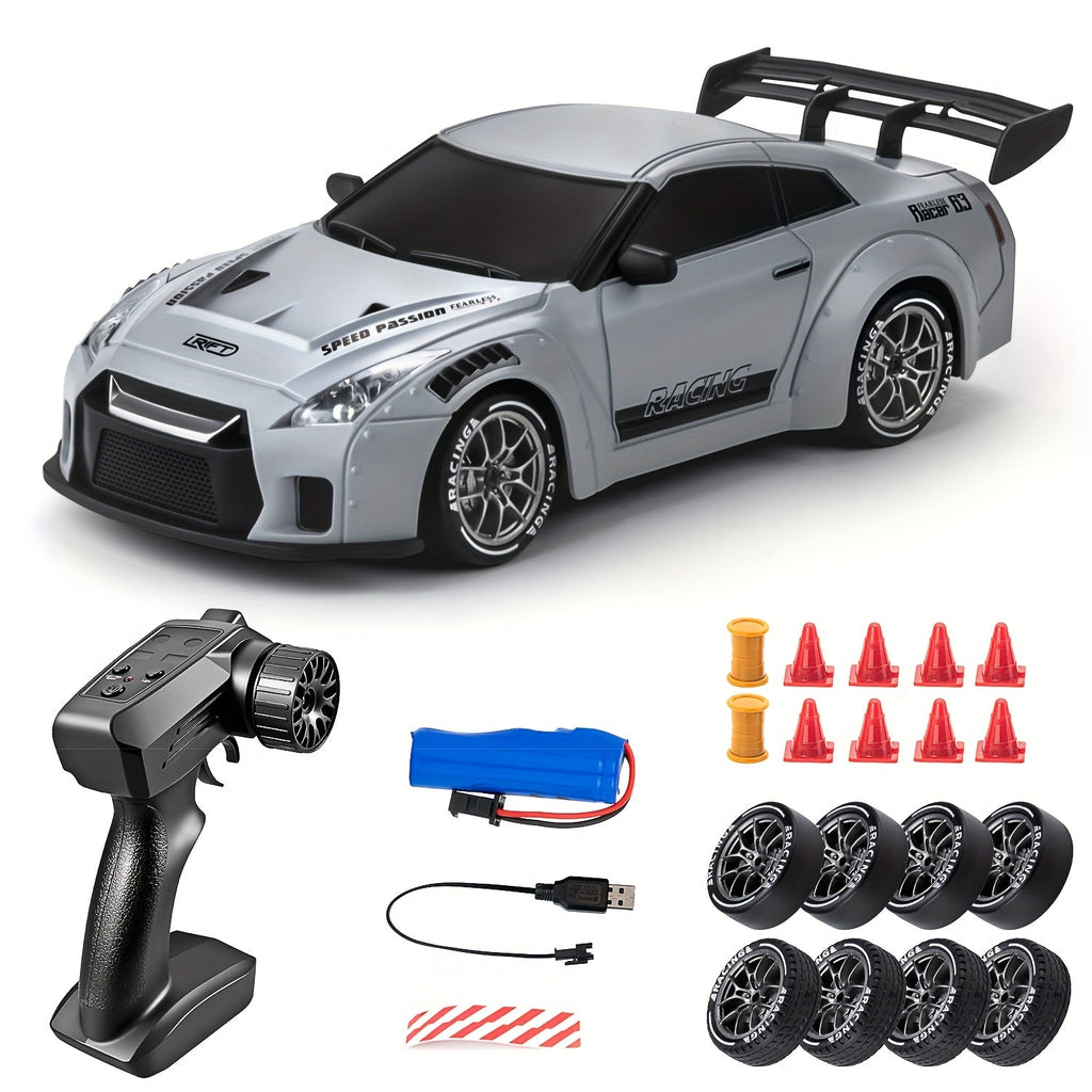 Skanto | Ultimate 1:24 Voiture de Drift RC avec roues LED – Jouet de course rechargeable 4WD