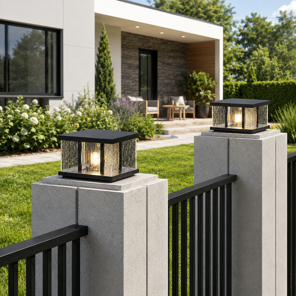 Lumière de Pilier Moderne pour Extérieur - Lampe de Pilier en Aluminium Étanche pour Allées