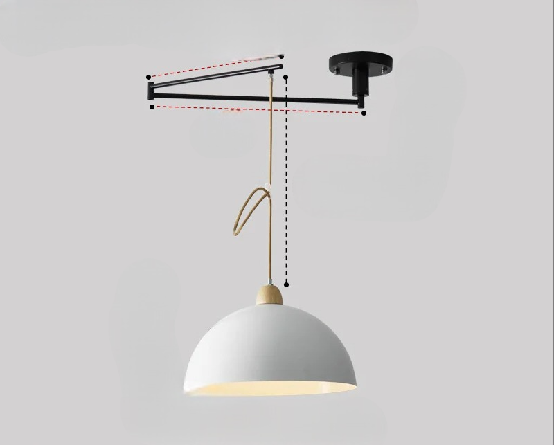 Lampe de Plafond Moderne avec Bras Lumineux Réglables pour un Éclairage Flexible