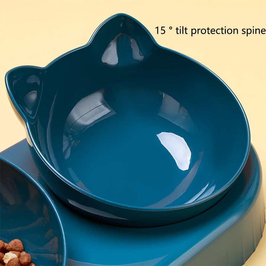 CATNIBBLE - Bols inclinés avec système d'eau gravitaire et design de cou protecteur
