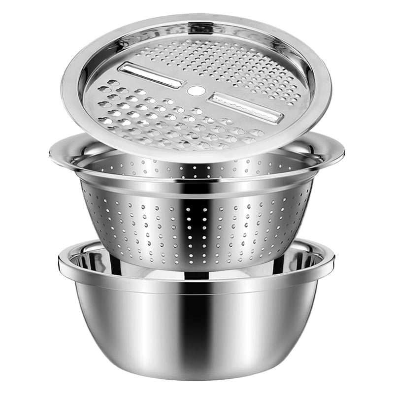 GrateNWash - Bol de préparation multifonction en acier inoxydable
