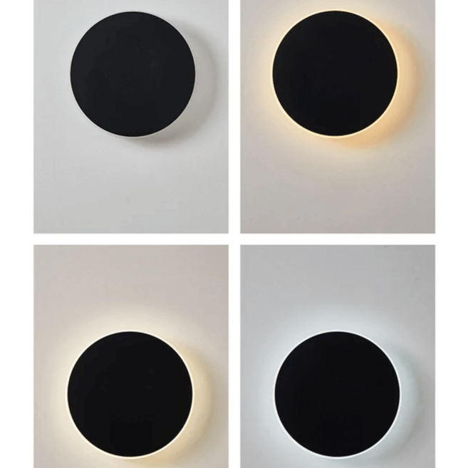 Lumière Murale Extérieure LED Métallique Ronde