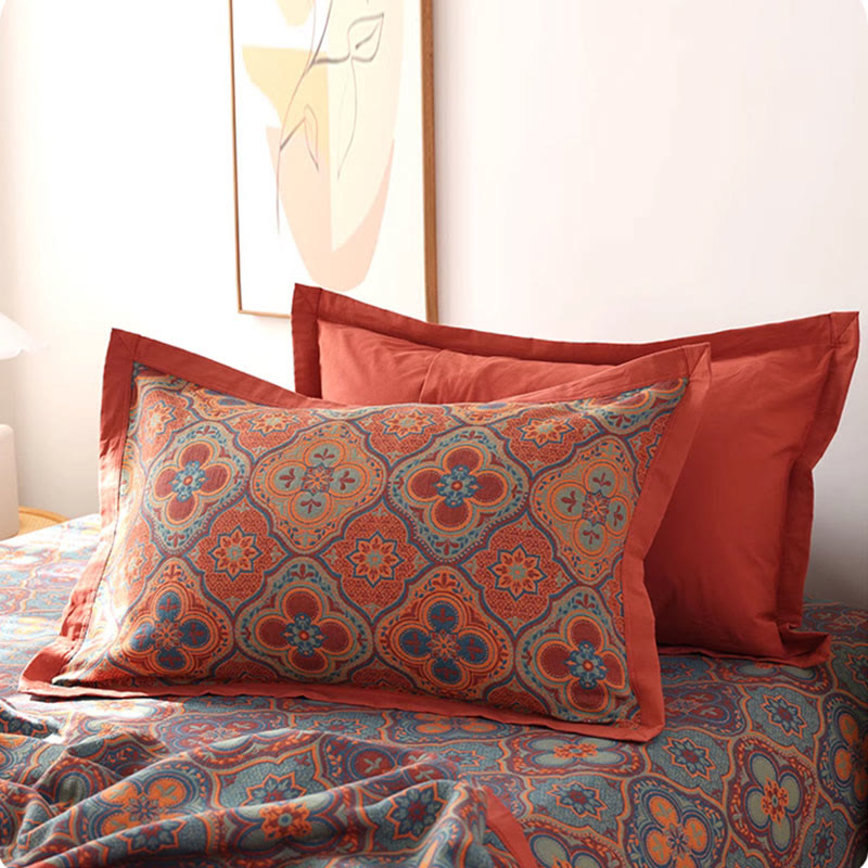 Couette réversible avec motif mandala