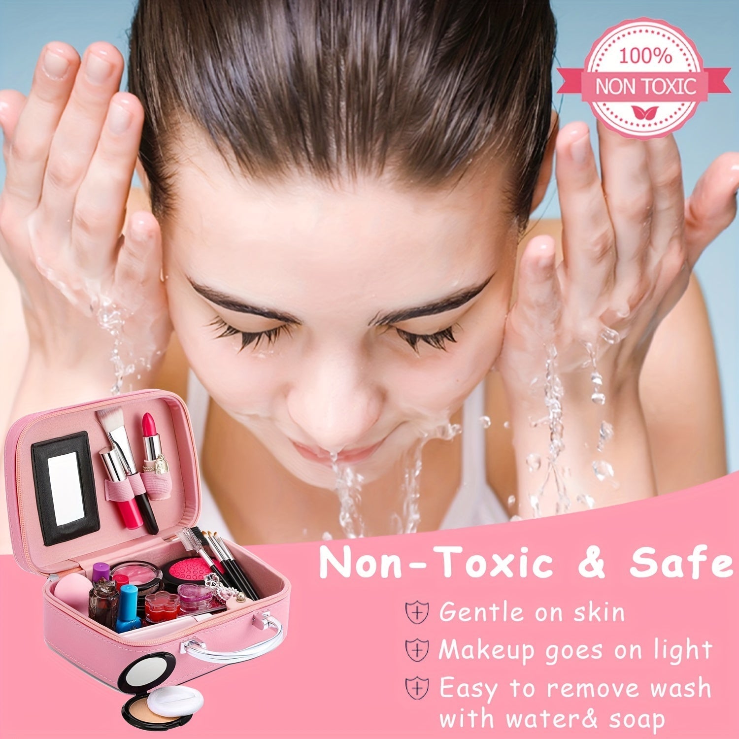 Trousse de Maquillage Sirène Deluxe – Véritables Cosmétiques et Accessoires pour Filles
