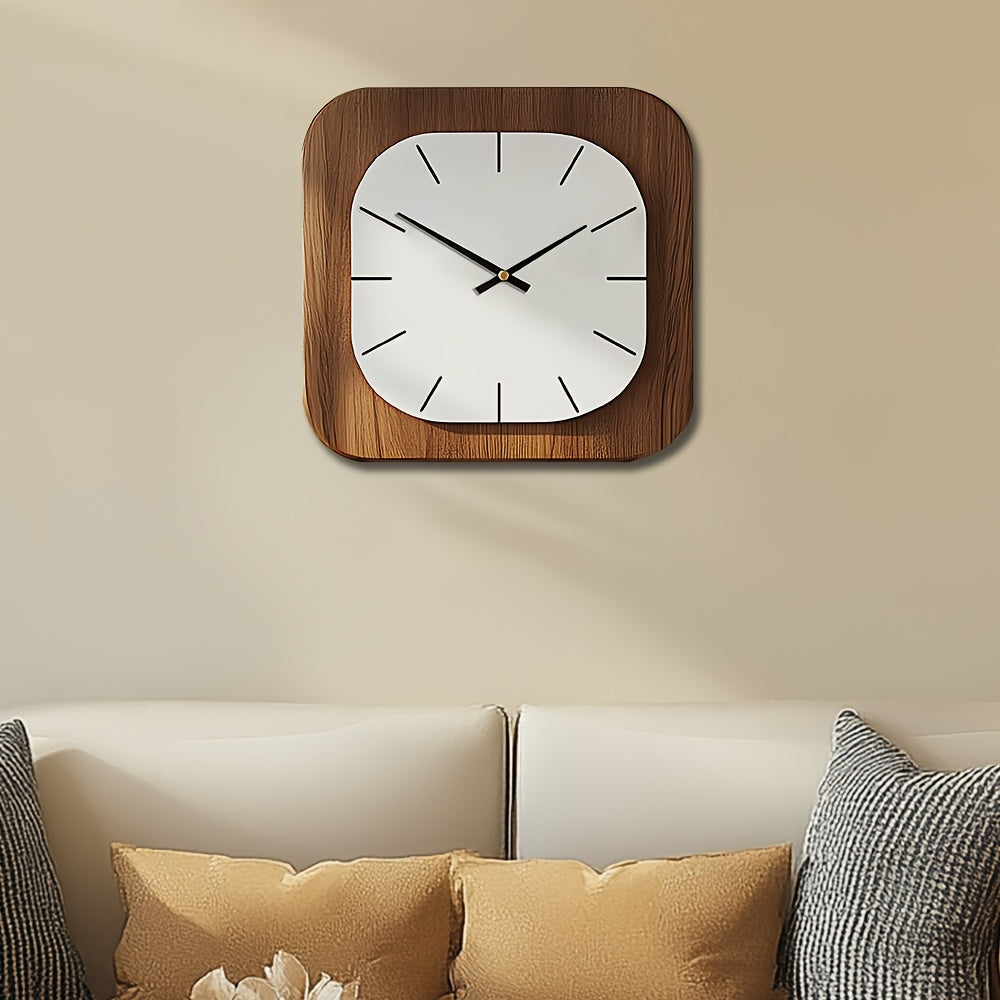 ART SQUAREWOOD – Horloge Murale en Bois Décorative