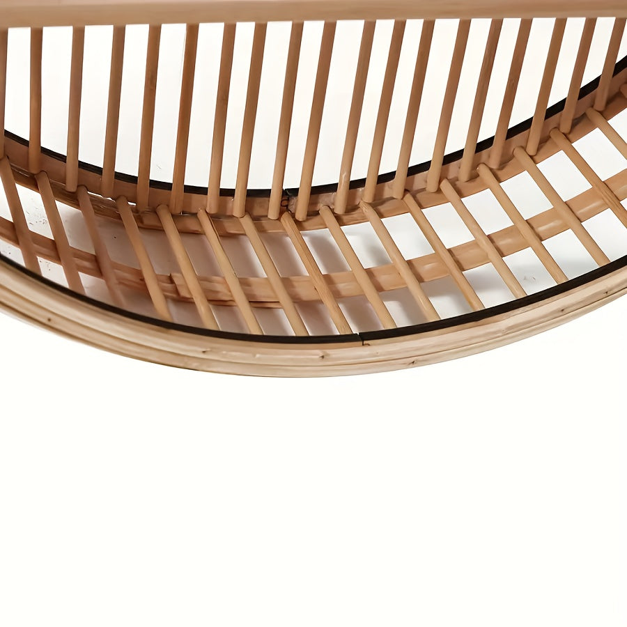 Étagère Murale en Bambou Fait Main - Design Rond Unique pour un Rangement Stylé
