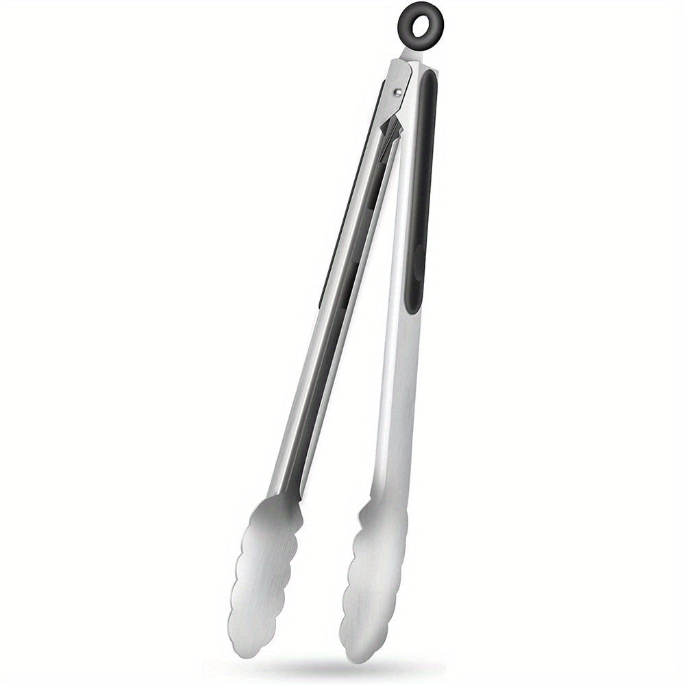 LOCKTONG – Pinces de Cuisine en Acier Inoxydable avec Poignée en Silicone et Fonction de Verrouillage