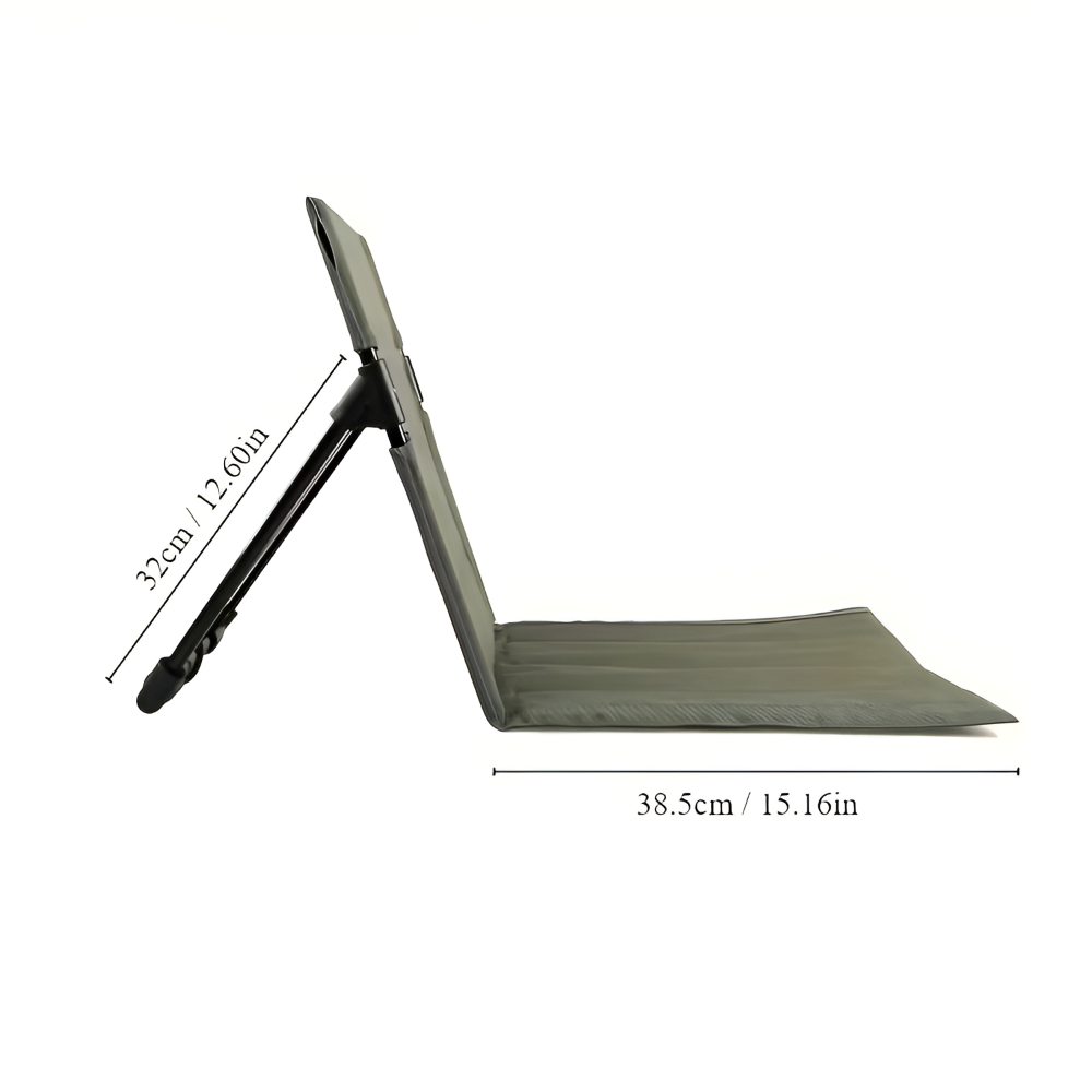 Chaise pliante en aluminium léger avec coussin noir