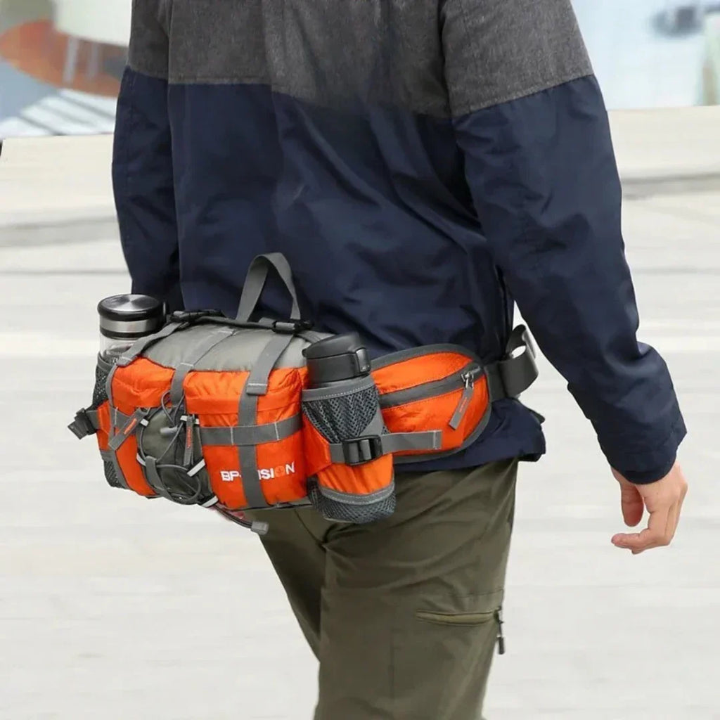 Sac banane de randonnée imperméable – Sac à taille de 5L avec poches zippées pour promenades et aventures en plein air