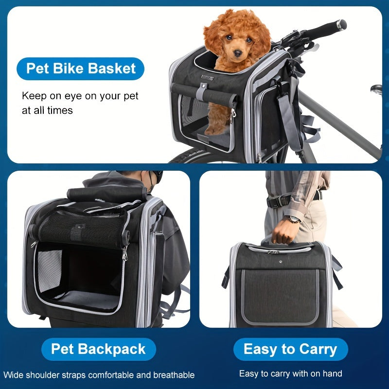 Panier de vélo extensible pour animaux de compagnie – Confortable et sûr pour les petits chiens et chats
