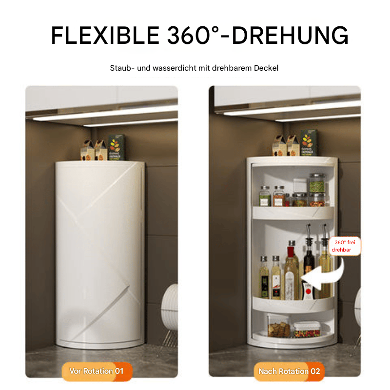 Étagère d'angle pivotante à 360° – Organisateur gain de place