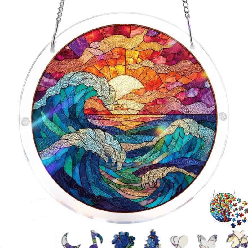 RadianceFlow™ | Attrape-lumière avec un fascinant design de coucher de soleil océanique