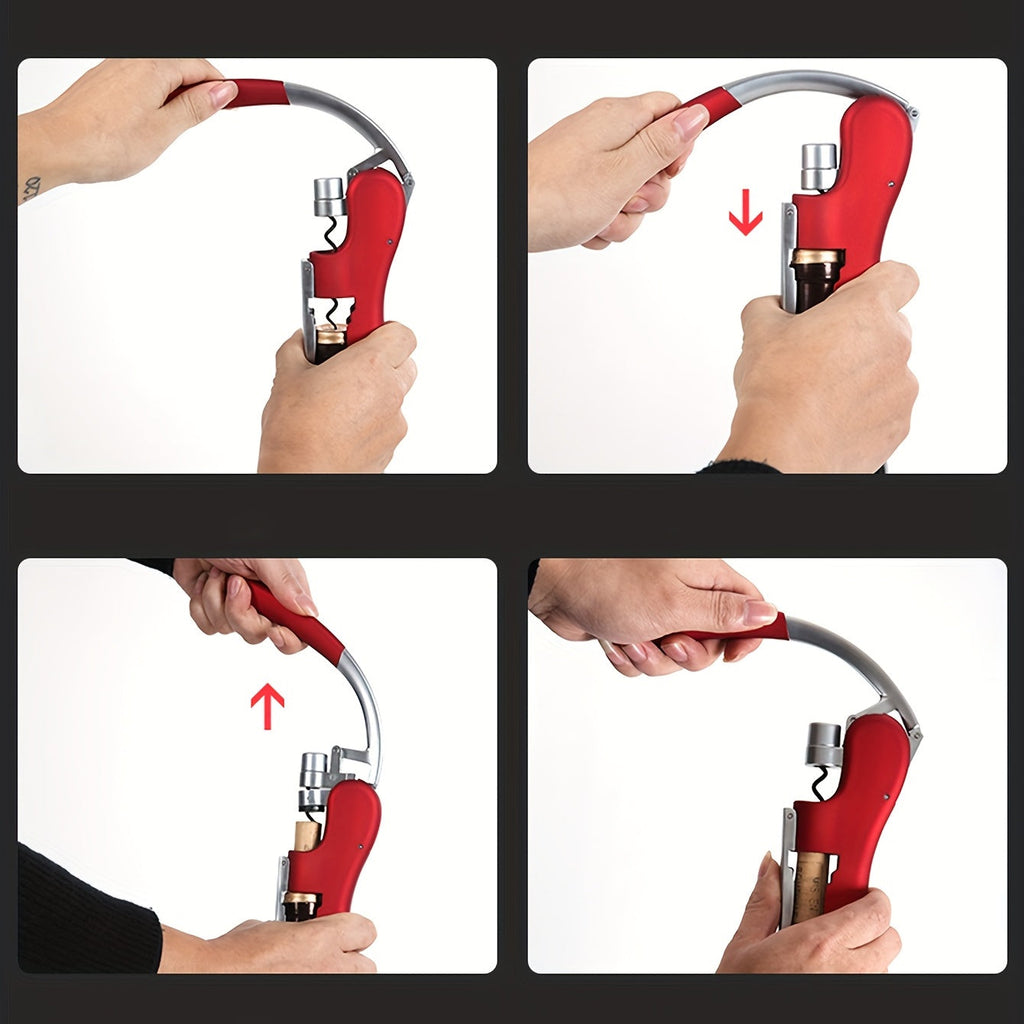 Tire-bouchon ergonomique – Ouvrir les bouteilles de vin rapidement et en toute sécurité pour la maison et la restauration