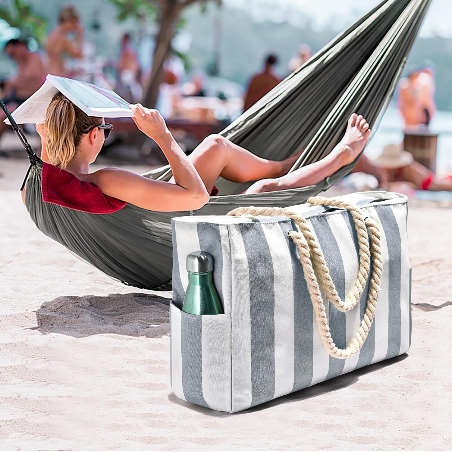 Sac de plage oversized imperméable et résistant au sable – SandAway