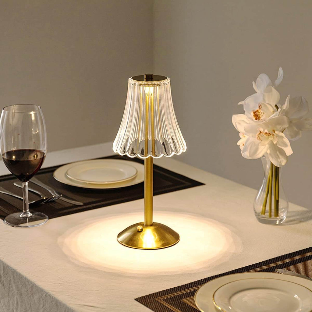 Lampe de Table en Cristal Activée par Tactile