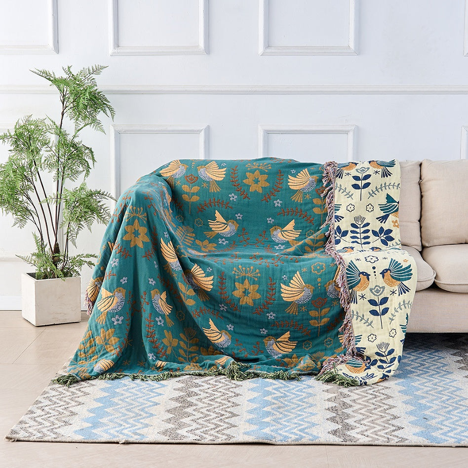 Couverture Scandinave Réversible | Couverture en Coton 100%