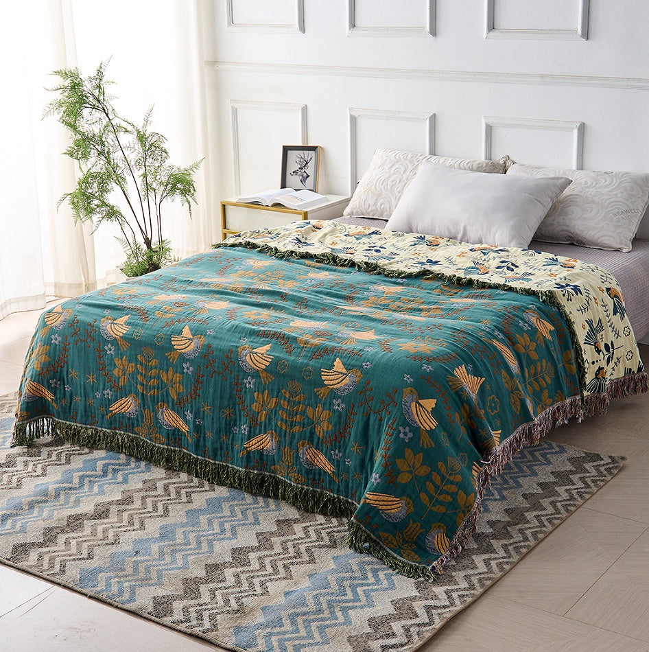Couverture Scandinave Réversible | Couverture en Coton 100%