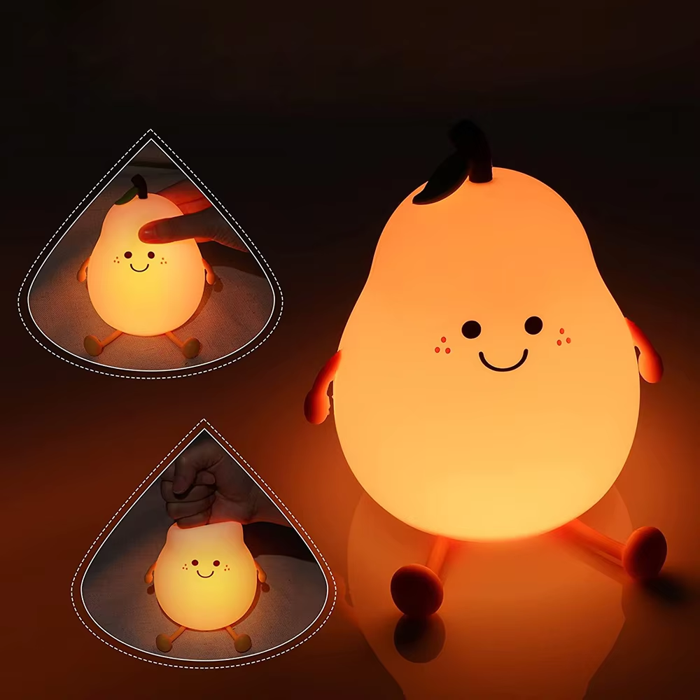Lampe de nuit rechargeable en silicone pour enfants