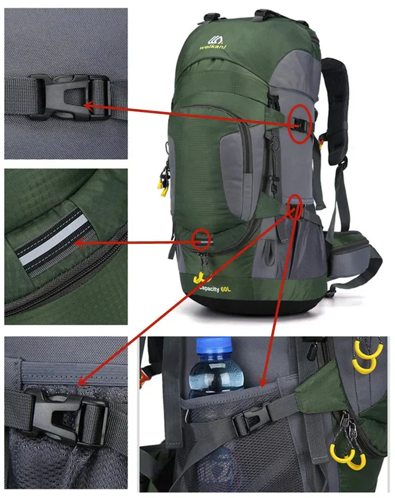Sac à dos OutdoorHaven - 60L - Imperméable et Durable