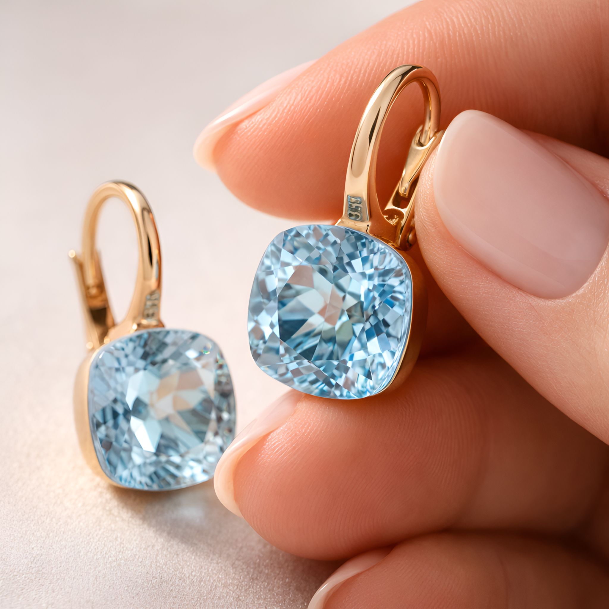 Melina - Boucles d'oreilles minimalistes géométriques en zircon