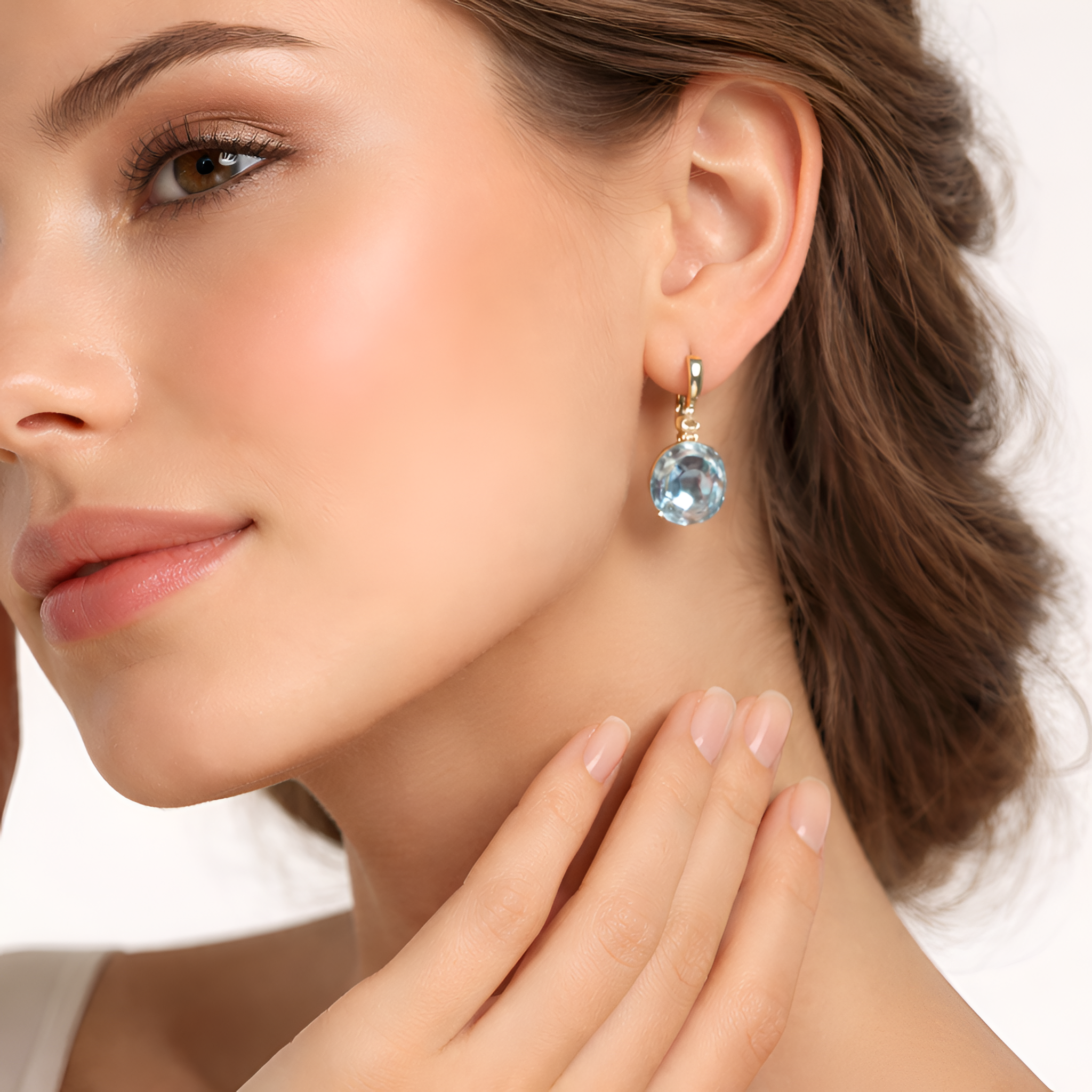 Melina - Boucles d'oreilles minimalistes géométriques en zircon