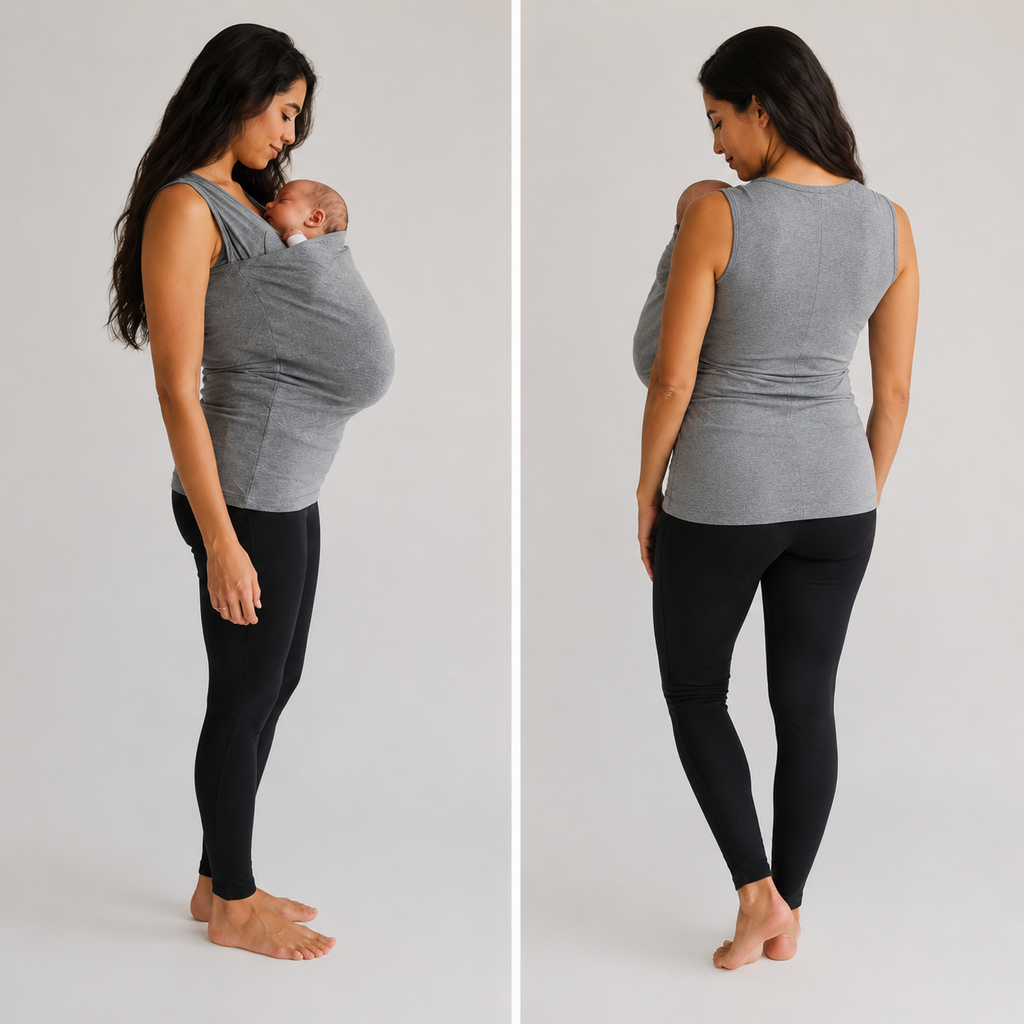 BONDWEAR – T-shirt innovant pour le portage de bébé, pour un parentalité et un allaitement sans les mains