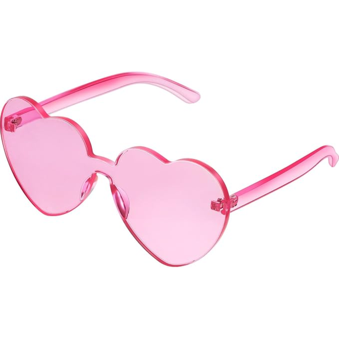 Lunettes de soleil transparentes en forme de cœur sans bord - Cora