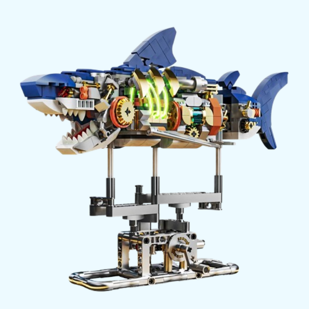Ensemble de construction de requin mobile - 687 pièces | 24 cm