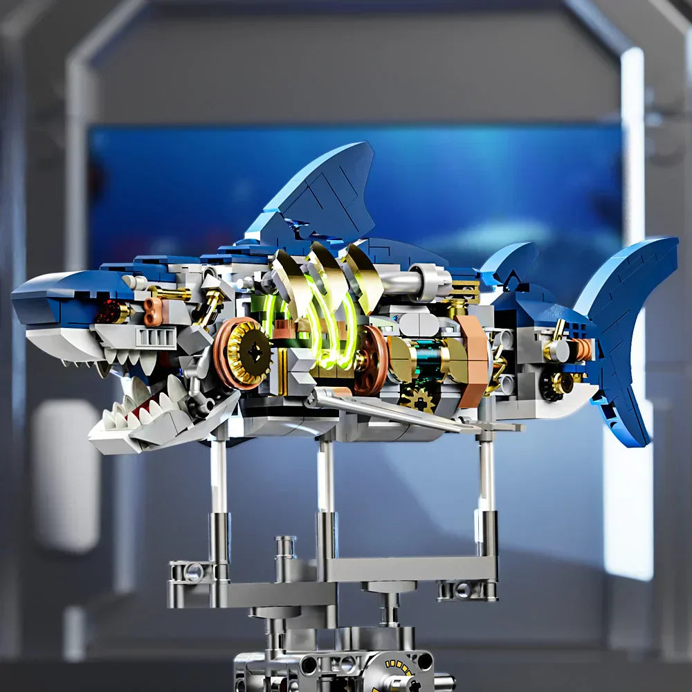 Ensemble de construction de requin mobile - 687 pièces | 24 cm
