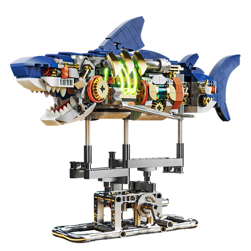 Ensemble de construction de requin mobile - 687 pièces | 24 cm